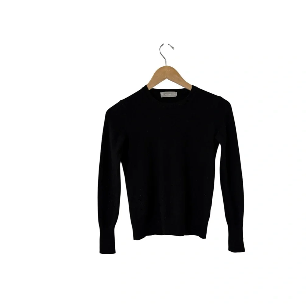 EVERLANE The Cashmere Crewneck Long Sleeve Sweater Pullover Top